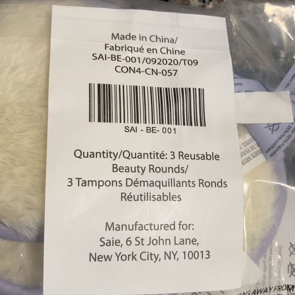 Saie Beauty wipes set of 3 white - Picture 5 of 5